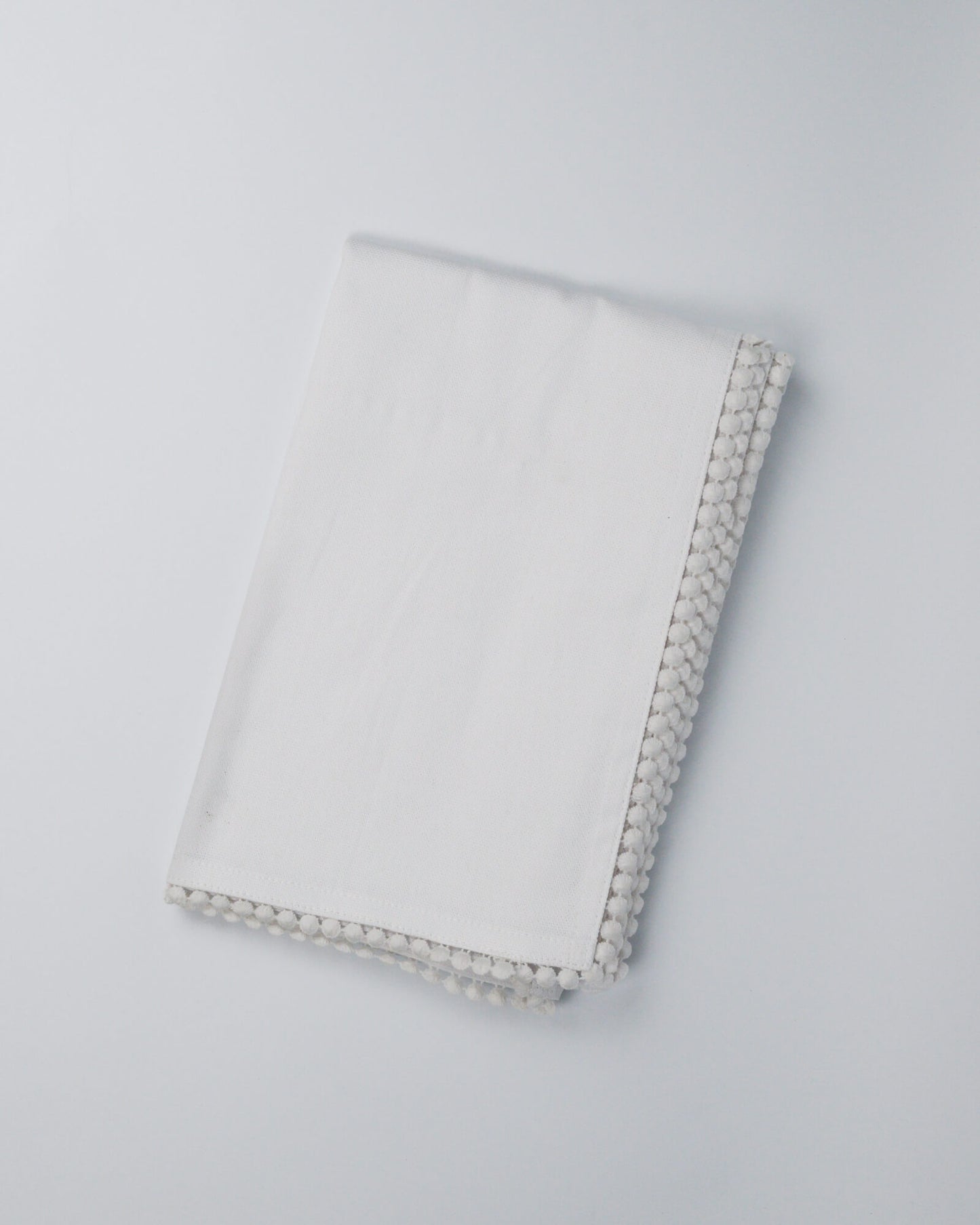 White cotton table runner