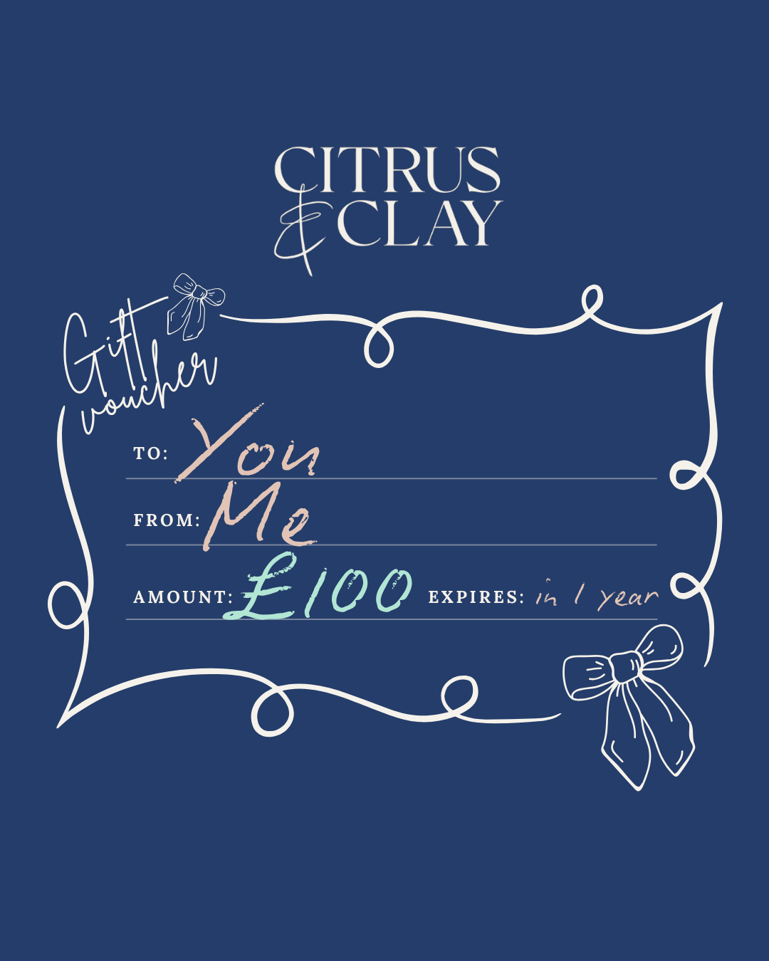 Citrus & Clay £100 Digital Gift Voucher