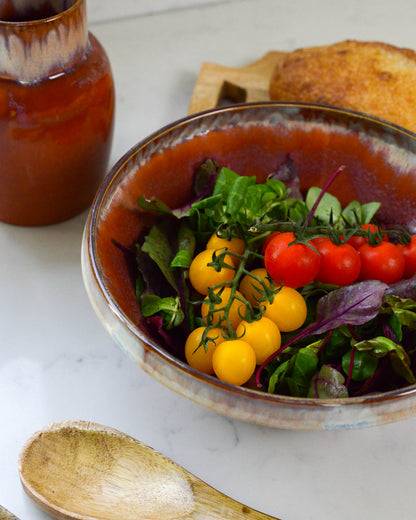 Ceramic glazed salad bowl