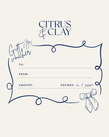 Citrus & Clay Blank Digital Gift Voucher