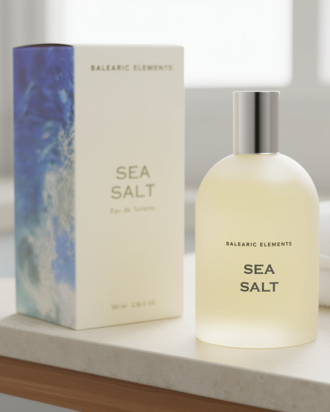 Balearic Element Sea Salt Eau de Toilette on a neutral bathroom surface