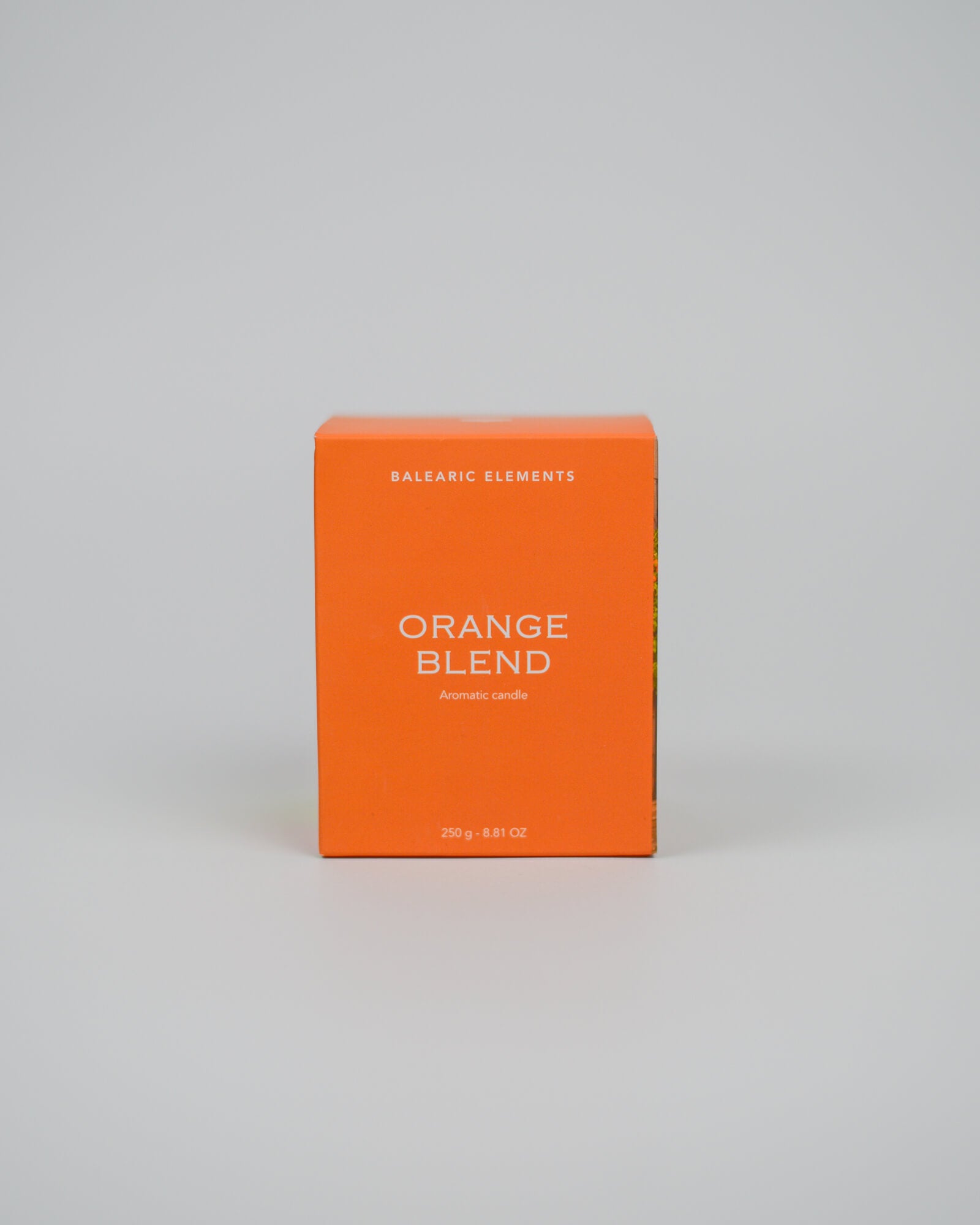 Orange box labeled 'Orange Blend' on a gray background