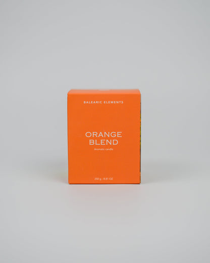 Orange box labeled 'Orange Blend' on a gray background
