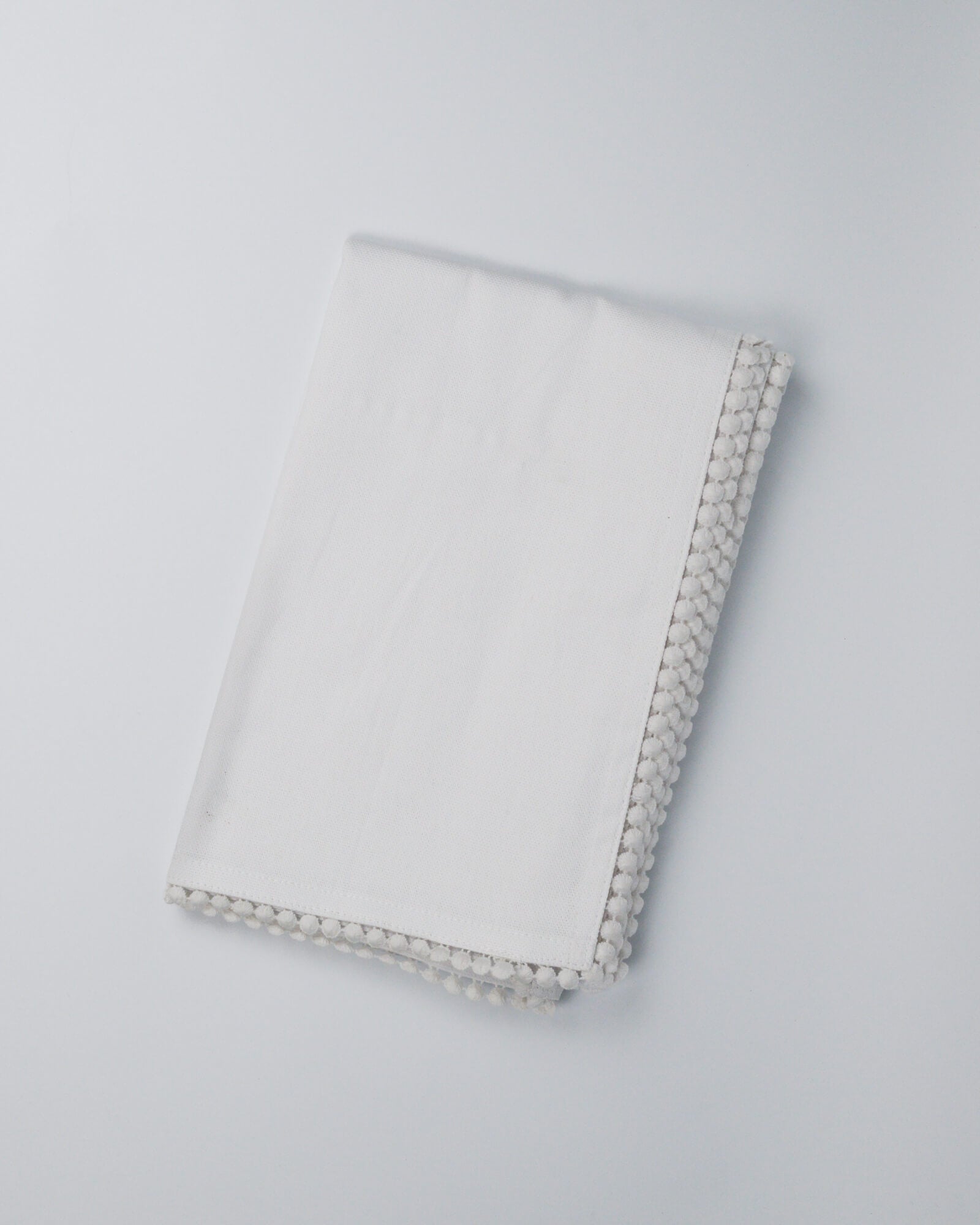 White cotton table runner